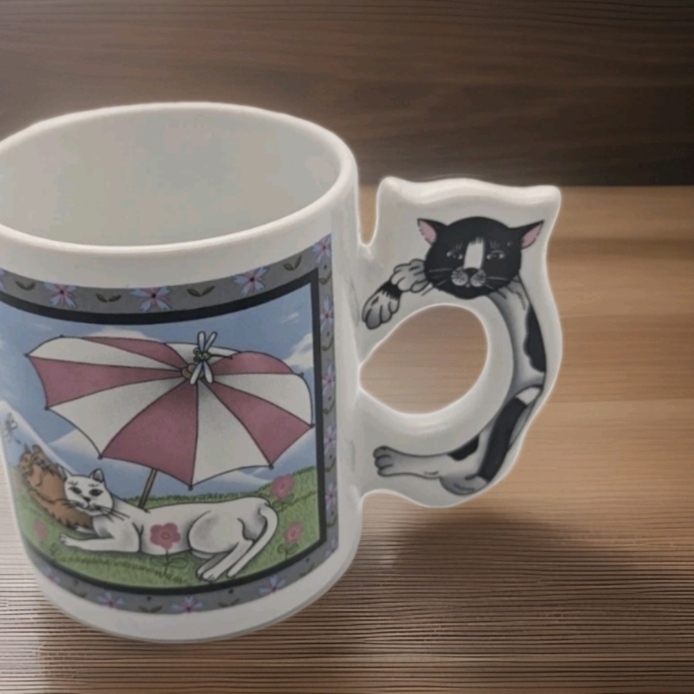 Vintage Cat Lovers Coffee Mug Tea Cup Unique Kitchen Home Decor